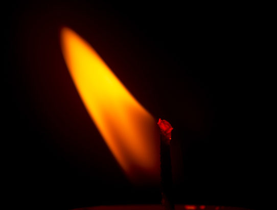 The flame ...