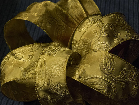 Some shiny gold ribbon ...