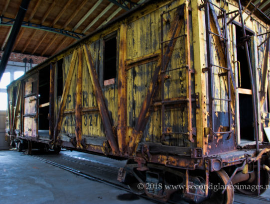 Old yellow boxcar ...